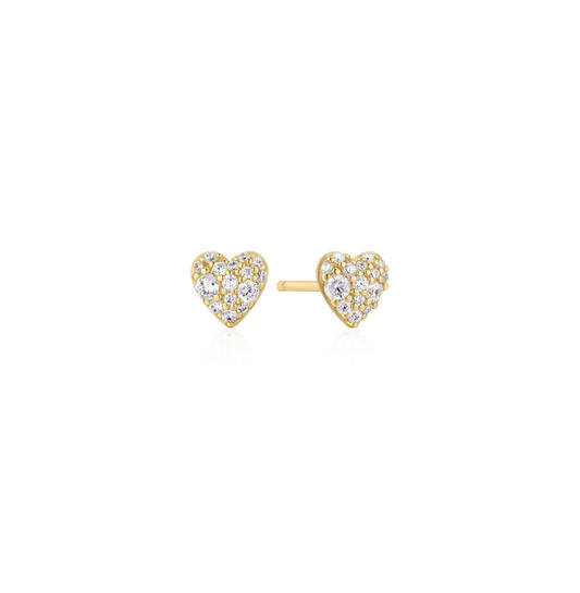  Starlit Drops - Ear studs - Silver / 14kt GP - Zirconia